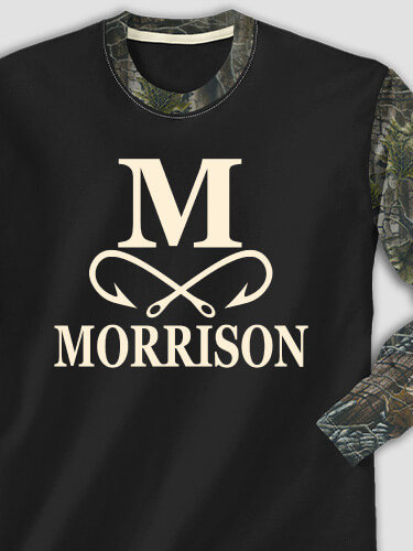 Black/SFG Camo Fishing Monogram Personalized 2tone-camo-longsleeve 