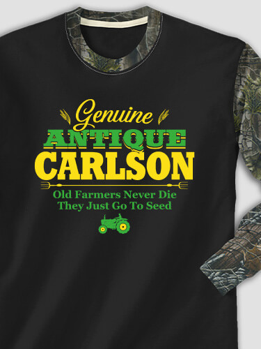 Genuine Antique Farmer Black/SFG Camo Adult 2-Tone Camo Long Sleeve T-Shirt