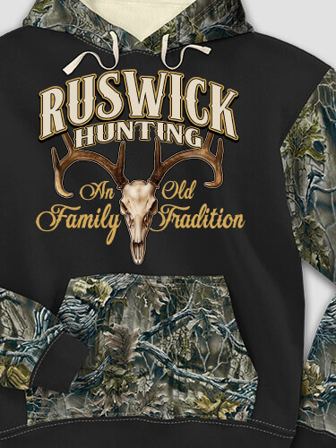 Hunting Family Tradition Black/SFG Camo Adult 2-Tone Camo Hooded Sweatshirt