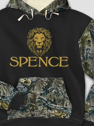 Lion Black/SFG Camo Adult 2-Tone Camo Hooded Sweatshirt