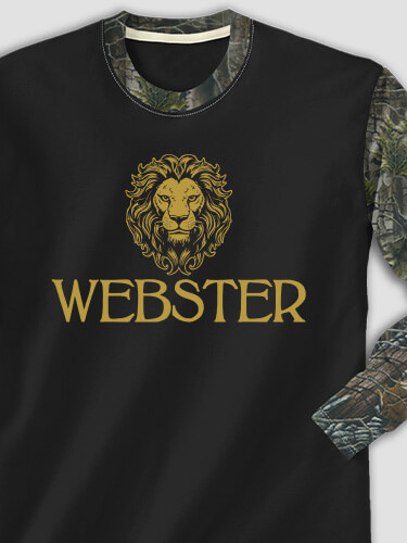 Lion Black/SFG Camo Adult 2-Tone Camo Long Sleeve T-Shirt