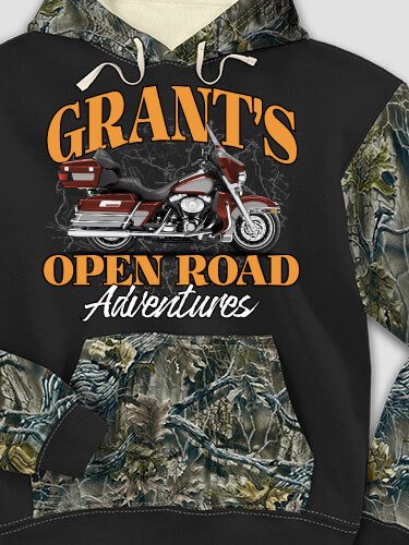 Open Road Black/SFG Camo Adult 2-Tone Camo Hooded Sweatshirt