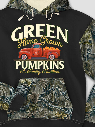 Pumpkins Black/SFG Camo Adult 2-Tone Camo Hooded Sweatshirt