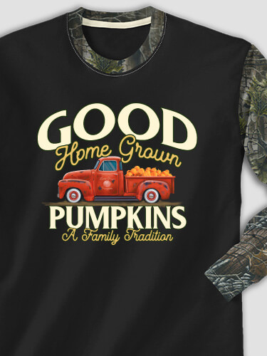 Pumpkins Black/SFG Camo Adult 2-Tone Camo Long Sleeve T-Shirt