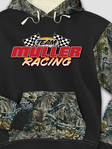 Racing Team Black/SFG Camo Adult 2-Tone Camo Hooded Sweatshirt