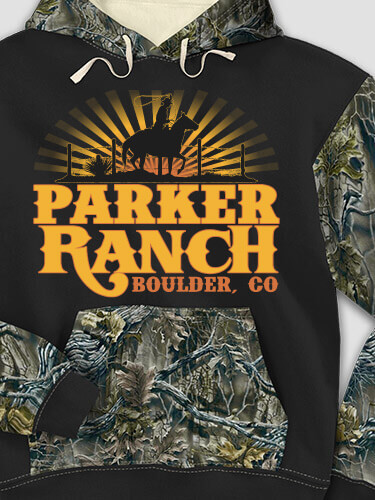 Ranch Black/SFG Camo Adult 2-Tone Camo Hooded Sweatshirt