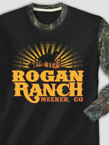 Ranch Black/SFG Camo Adult 2-Tone Camo Long Sleeve T-Shirt