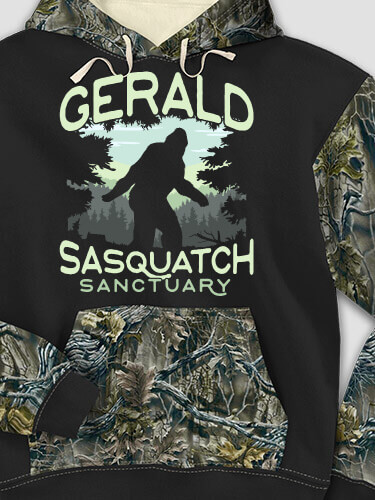 Sasquatch Sanctuary Black/SFG Camo Adult 2-Tone Camo Hooded Sweatshirt