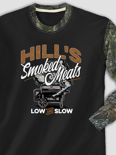 Smoked Meats Black/SFG Camo Adult 2-Tone Camo Long Sleeve T-Shirt