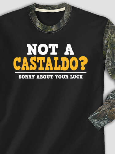 Sorry About Your Luck Black/SFG Camo Adult 2-Tone Camo Long Sleeve T-Shirt