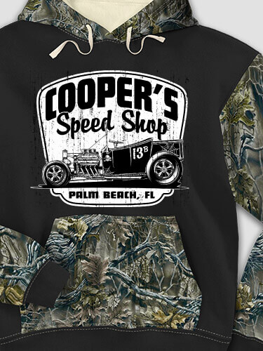 Speed Shop Black/SFG Camo Adult 2-Tone Camo Hooded Sweatshirt