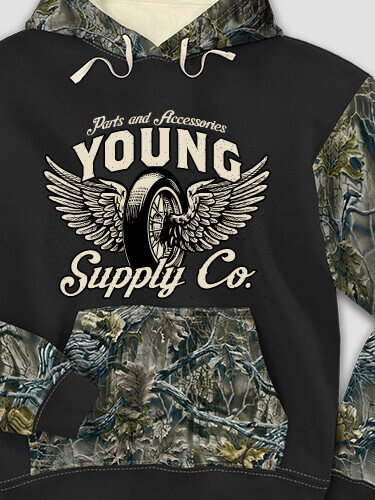 Supply Company Black/SFG Camo Adult 2-Tone Camo Hooded Sweatshirt