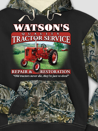 Tractor Service Black/SFG Camo Adult 2-Tone Camo Hooded Sweatshirt