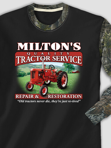 Tractor Service Black/SFG Camo Adult 2-Tone Camo Long Sleeve T-Shirt
