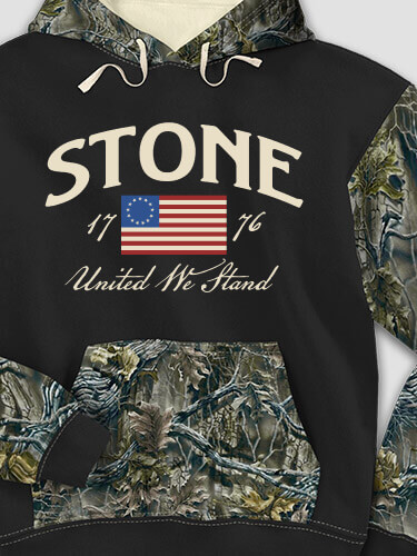 United We Stand Black/SFG Camo Adult 2-Tone Camo Hooded Sweatshirt