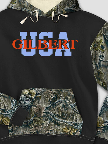 USA Black/SFG Camo Adult 2-Tone Camo Hooded Sweatshirt