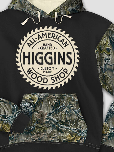 Wood Shop Black/SFG Camo Adult 2-Tone Camo Hooded Sweatshirt