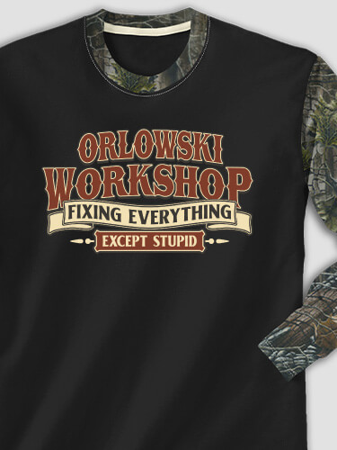 Workshop Black/SFG Camo Adult 2-Tone Camo Long Sleeve T-Shirt