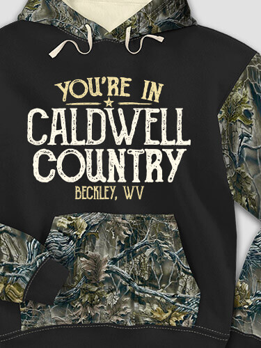 Your Country Black/SFG Camo Adult 2-Tone Camo Hooded Sweatshirt