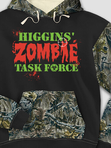 Zombie Task Force Black/SFG Camo Adult 2-Tone Camo Hooded Sweatshirt