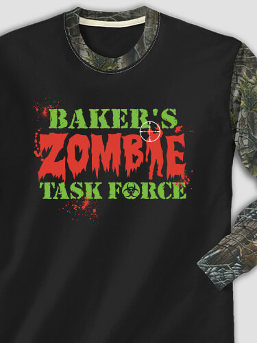 Zombie Task Force Black/SFG Camo Adult 2-Tone Camo Long Sleeve T-Shirt