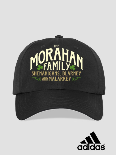 Shenanigans Family Black Embroidered Adidas Hat