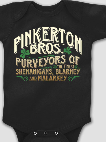 Shenanigans Black Baby Bodysuit