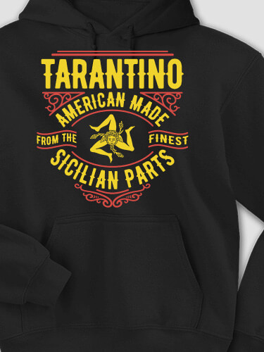 Sicilian Parts Black Adult Hooded Sweatshirt