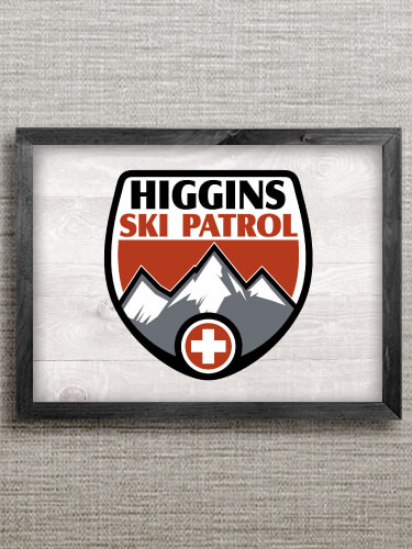 Ski Patrol Black Framed Wall Art 16.5 x 12.5