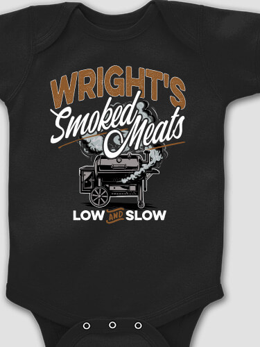 Smoked Meats Black Baby Bodysuit
