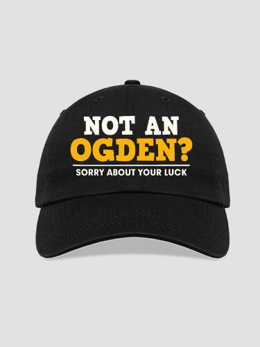 Sorry About Your Luck Black Embroidered Hat