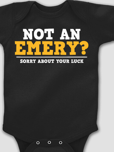 Sorry About Your Luck Black Baby Bodysuit