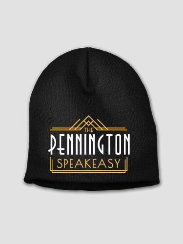 Speakeasy Black Embroidered Beanie