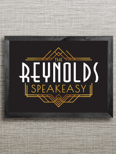 Speakeasy Black Framed Wall Art 16.5 x 12.5