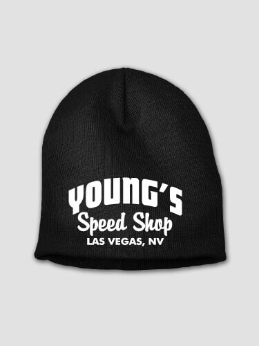 Speed Shop BP Black Embroidered Beanie