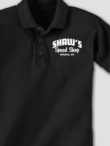 Speed Shop BP Black Embroidered Polo Shirt