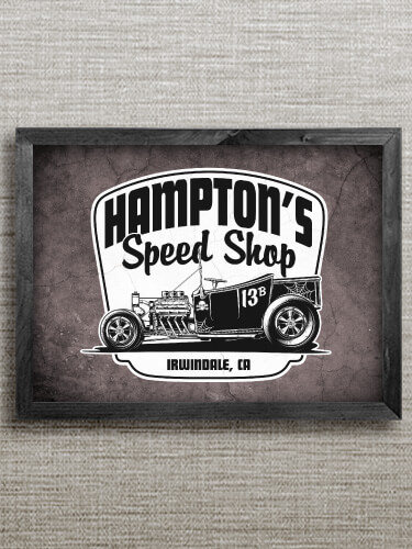 Speed Shop Black Framed Wall Art 16.5 x 12.5