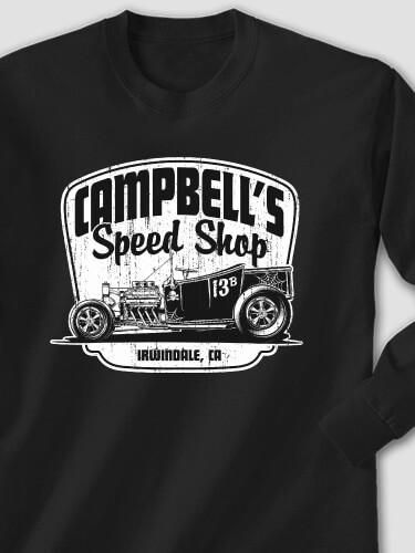 Speed Shop Black Adult Long Sleeve