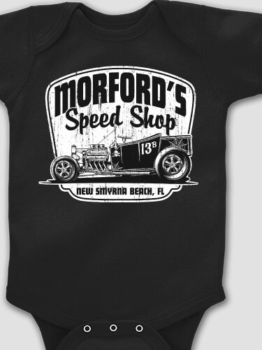 Speed Shop Black Baby Bodysuit