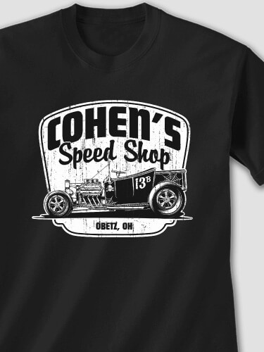 Speed Shop Black Adult T-Shirt