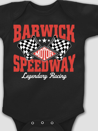 Speedway Black Baby Bodysuit