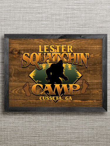 Squatchin' Camp Black Framed Wall Art 16.5 x 12.5