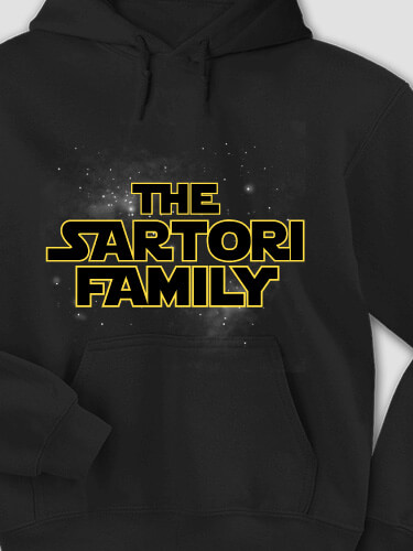 Star Family Black Adult Hooded Sweatshirt