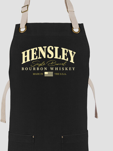 Bourbon Whiskey Black/Stone Canvas Work Apron