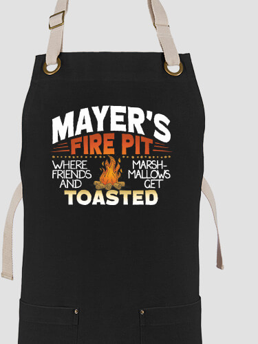 Fire Pit Black/Stone Canvas Work Apron