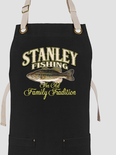 Fishing Family Tradition Black/Stone Canvas Work Apron