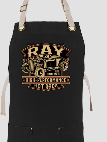 High-Performance Hot Rods Black/Stone Canvas Work Apron