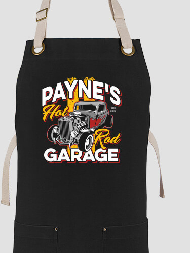 Hot Rod Garage Black/Stone Canvas Work Apron