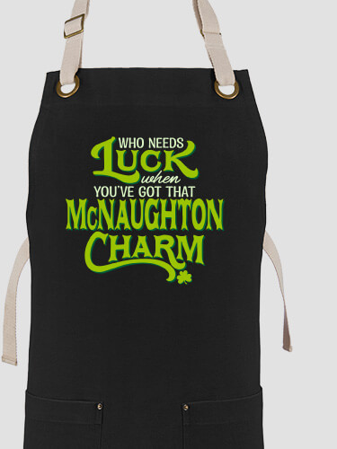 Irish Charm Black/Stone Canvas Work Apron