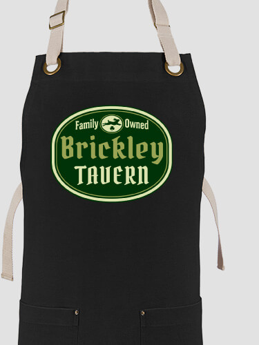 Irish Tavern Black/Stone Canvas Work Apron